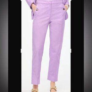 NWT Jcrew factory lavender linen blend elastic back sailor pant size 20